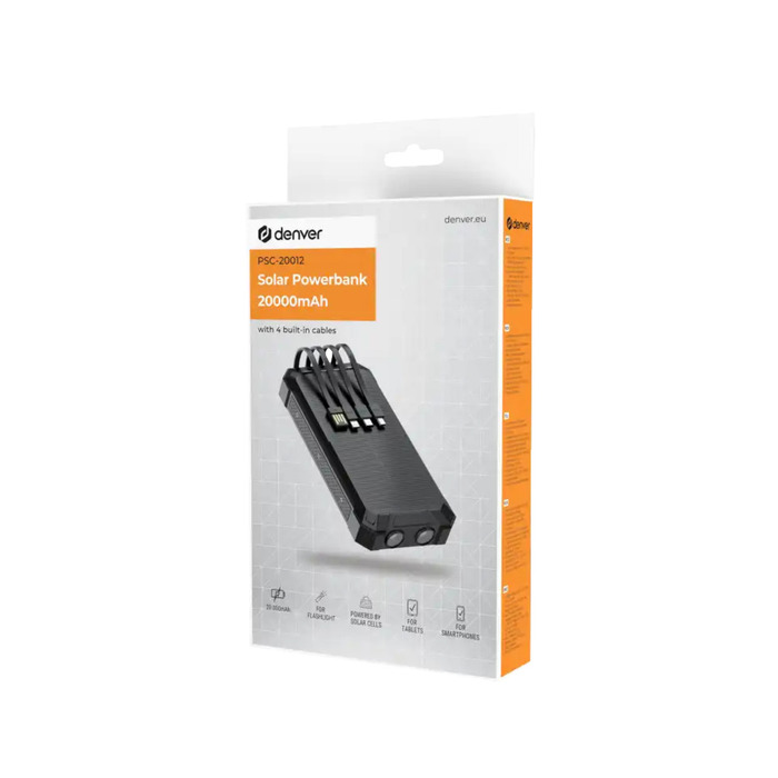 Powerbank Solcell 20000 mAh Denver